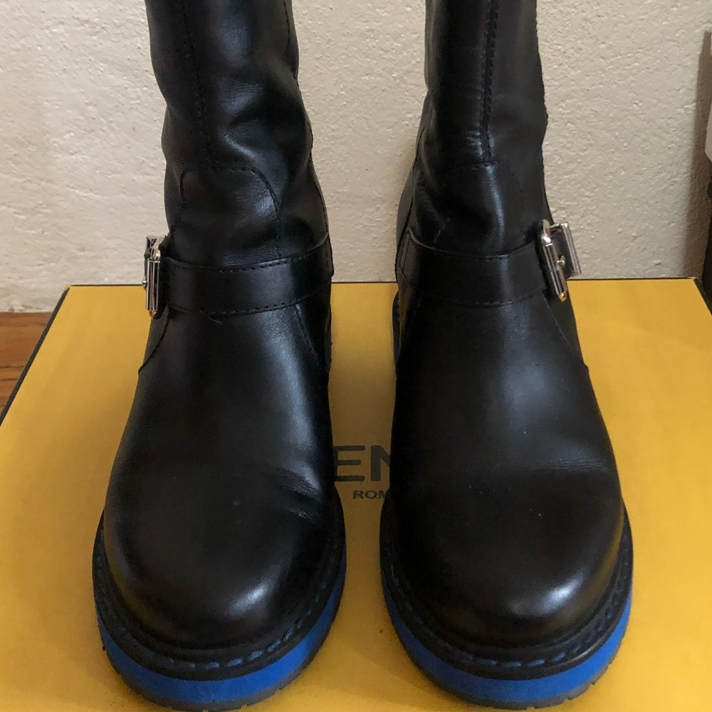 Fendi Hidden Wedge Moto Boot